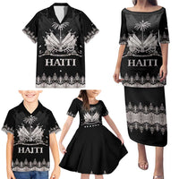 Haiti Neg Marron Silver Family Matching Puletasi and Hawaiian Shirt Hope is Nothing Without Action LT01 - Polynesian Pride