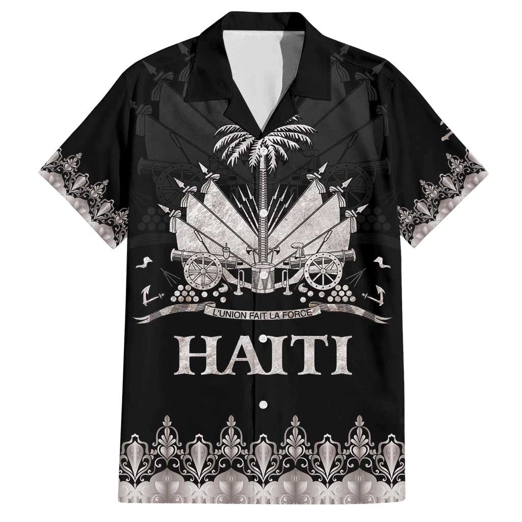 Haiti Neg Marron Silver Family Matching Puletasi and Hawaiian Shirt Hope is Nothing Without Action LT01 Dad's Shirt - Short Sleeve Silver - Polynesian Pride