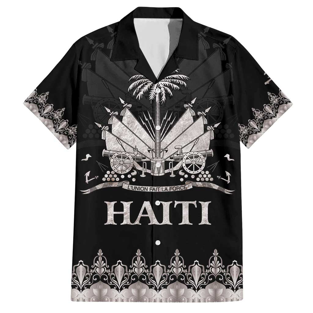 Haiti Neg Marron Silver Family Matching Short Sleeve Bodycon Dress and Hawaiian Shirt Hope is Nothing Without Action LT01 Dad's Shirt - Short Sleeve Silver - Polynesian Pride