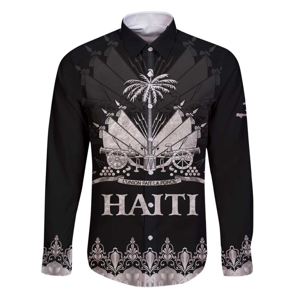 Haiti Neg Marron Silver Family Matching Short Sleeve Bodycon Dress and Hawaiian Shirt Hope is Nothing Without Action LT01 Dad's Shirt - Long Sleeve Silver - Polynesian Pride