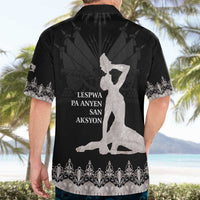 Haiti Neg Marron Silver Hawaiian Shirt Hope is Nothing Without Action