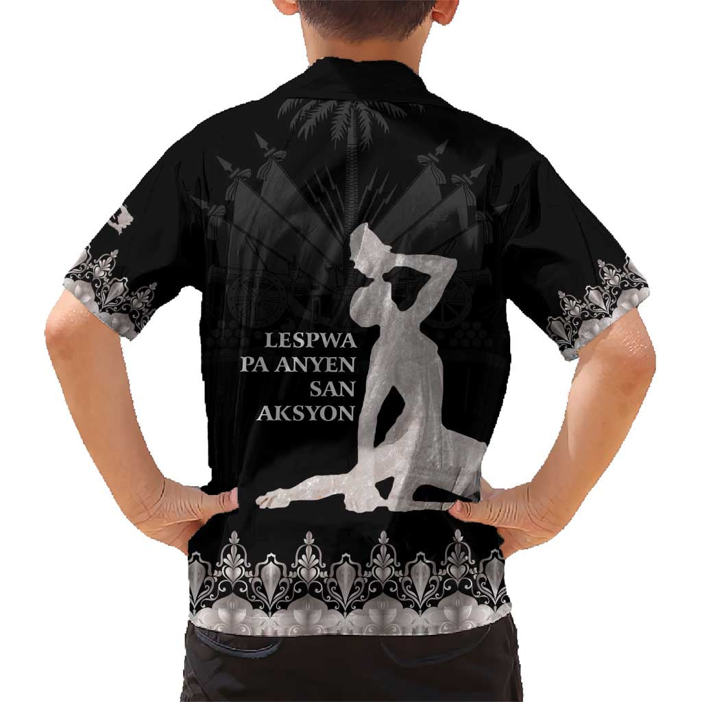 Haiti Neg Marron Silver Kid Hawaiian Shirt Hope is Nothing Without Action LT01 - Polynesian Pride