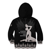 Haiti Neg Marron Silver Kid Hoodie Hope is Nothing Without Action LT01 - Polynesian Pride