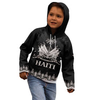 Haiti Neg Marron Silver Kid Hoodie Hope is Nothing Without Action LT01 - Polynesian Pride