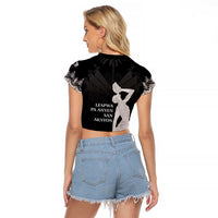 Haiti Neg Marron Silver Raglan Cropped T Shirt Hope is Nothing Without Action LT01 - Polynesian Pride