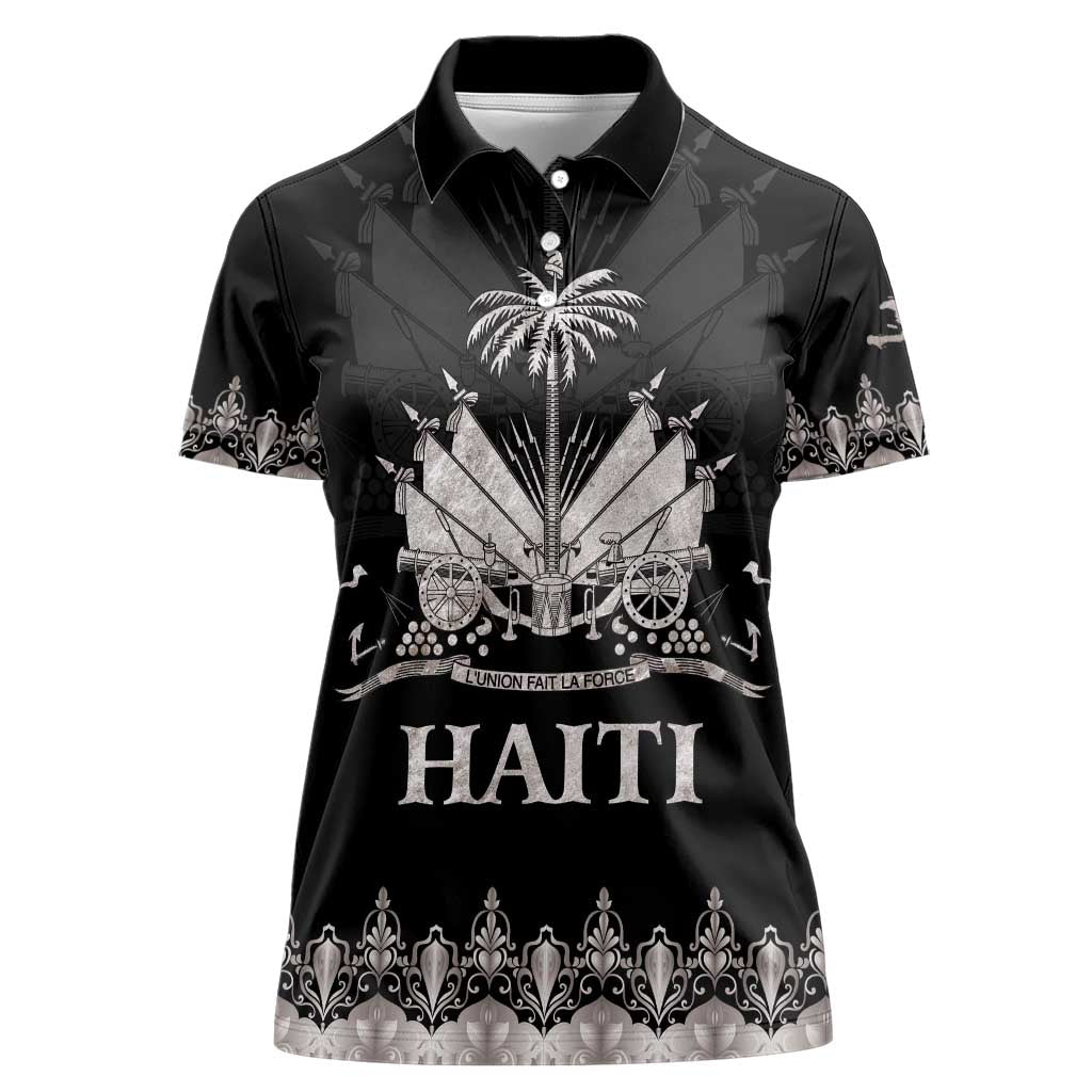 Haiti Neg Marron Silver Women Polo Shirt Hope is Nothing Without Action