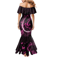 Personalised Survivor Melody Pink Family Matching Mermaid Dress and Hawaiian Shirt Breast Cancer Polynesian Pattern LT01 - Polynesian Pride