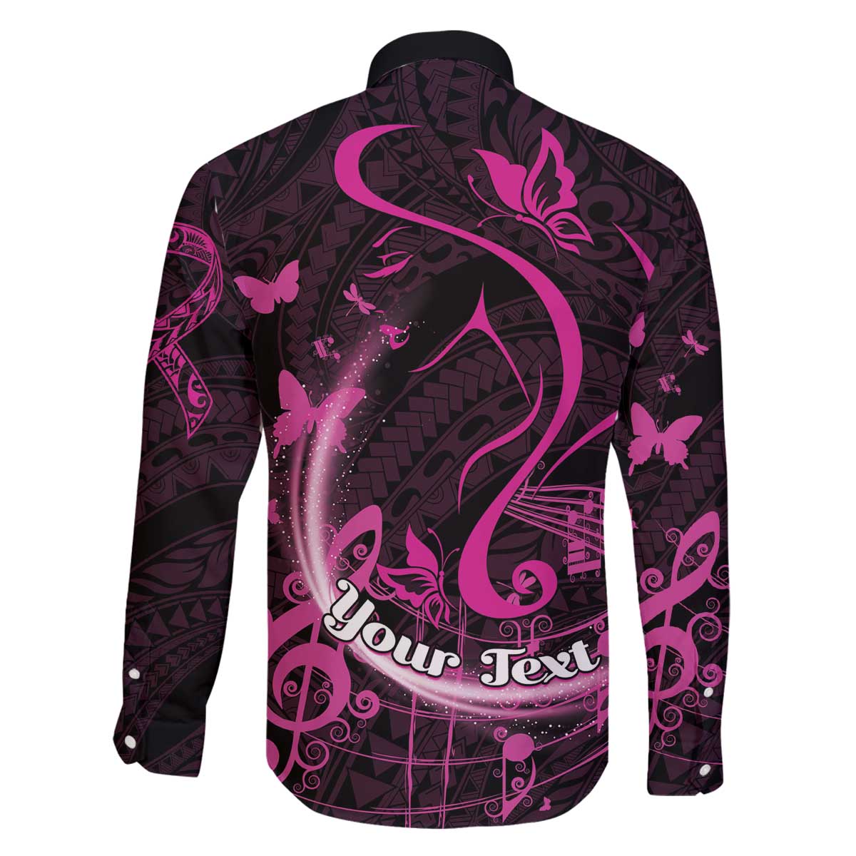 Personalised Survivor Melody Pink Family Matching Puletasi and Hawaiian Shirt Breast Cancer Polynesian Pattern LT01 - Polynesian Pride
