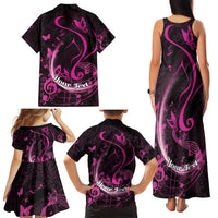 Personalised Survivor Melody Pink Family Matching Tank Maxi Dress and Hawaiian Shirt Breast Cancer Polynesian Pattern LT01 - Polynesian Pride