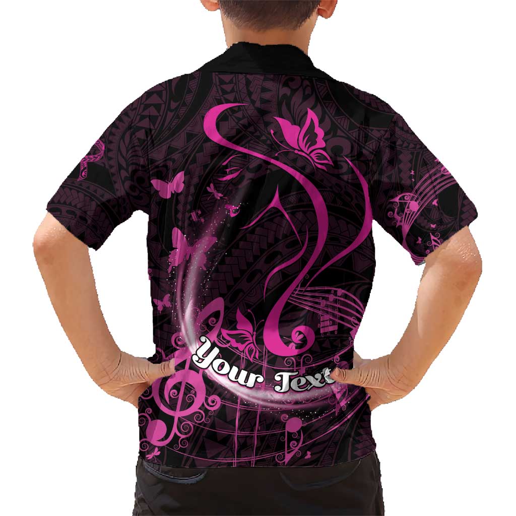 Personalised Survivor Melody Pink Hawaiian Shirt Breast Cancer Polynesian Pattern
