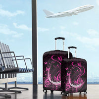 Survivor Melody Pink Luggage Cover Breast Cancer Polynesian Pattern LT01 - Polynesian Pride