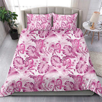 Pink Ribbon Hibiscus Tropical Pattern Bedding Set Breast Cancer LT01 - Polynesian Pride