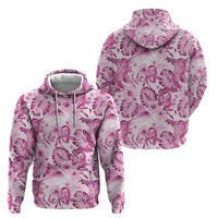 Pink Ribbon Hibiscus Tropical Pattern Hoodie Breast Cancer LT01 - Polynesian Pride