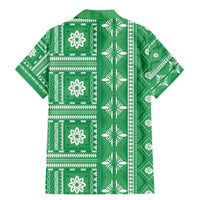 Fiji Masi All Green Family Matching Mermaid Dress and Hawaiian Shirt Tapa Pattern LT01 - Polynesian Pride