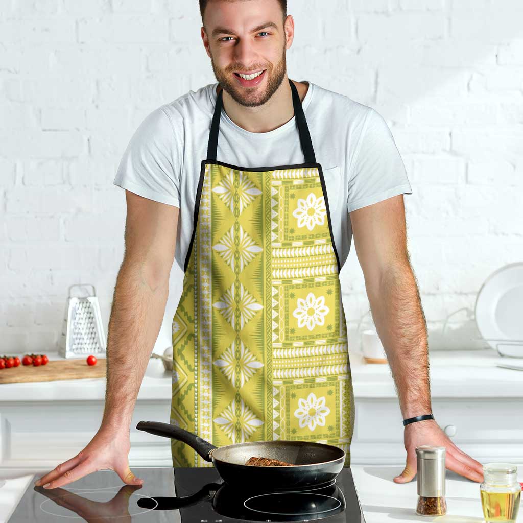 Fiji Masi All Yellow Apron Tapa Pattern - Polynesian Pride