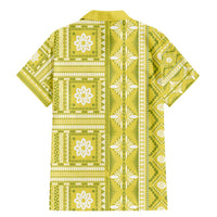 Fiji Masi All Yellow Family Matching Mermaid Dress and Hawaiian Shirt Tapa Pattern LT01 - Polynesian Pride