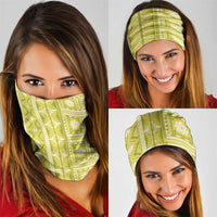 Fiji Masi All Yellow Neck Gaiter Tapa Pattern - Polynesian Pride