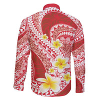 Plumeria Polynesian Coral Glitter Pattern Family Matching Summer Maxi Dress and Hawaiian Shirt LT01 - Polynesian Pride