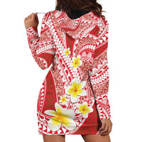 Plumeria Polynesian Coral Glitter Pattern Hoodie Dress LT01 - Polynesian Pride