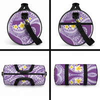 Plumeria Polynesian Purple Glitter Pattern Duffle Bag LT01 - Polynesian Pride