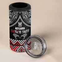 Aotearoa Toitu Te Tiriti Waitangi 4 in 1 Can Cooler Tumbler Proud To Be Maori LT01 - Polynesian Pride