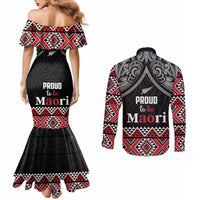 Aotearoa Toitu Te Tiriti Waitangi Couples Matching Mermaid Dress and Long Sleeve Button Shirt Proud To Be Maori LT01 - Polynesian Pride