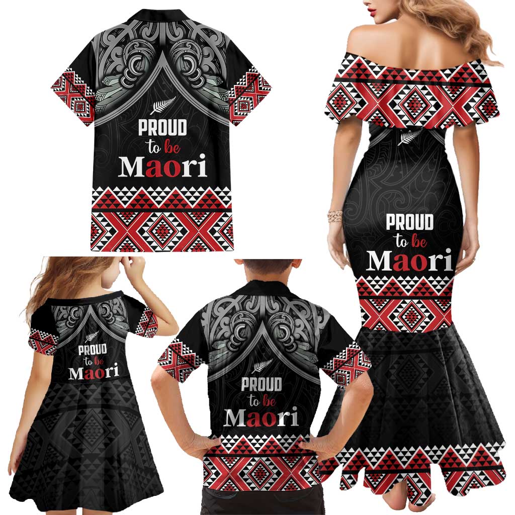 Aotearoa Toitu Te Tiriti Waitangi Family Matching Mermaid Dress and Hawaiian Shirt Proud To Be Maori LT01 - Polynesian Pride