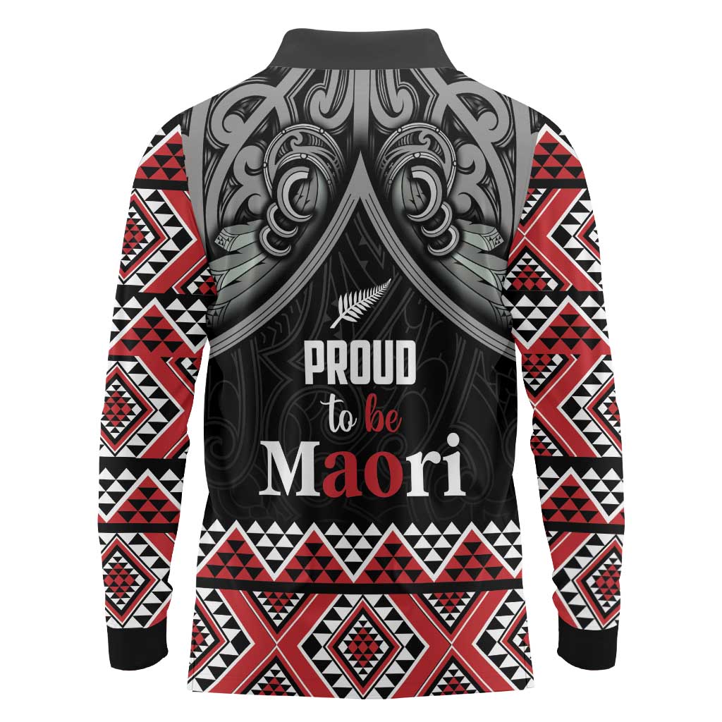 Aotearoa Toitu Te Tiriti Waitangi Long Sleeve Polo Shirt Proud To Be Maori LT01 - Polynesian Pride
