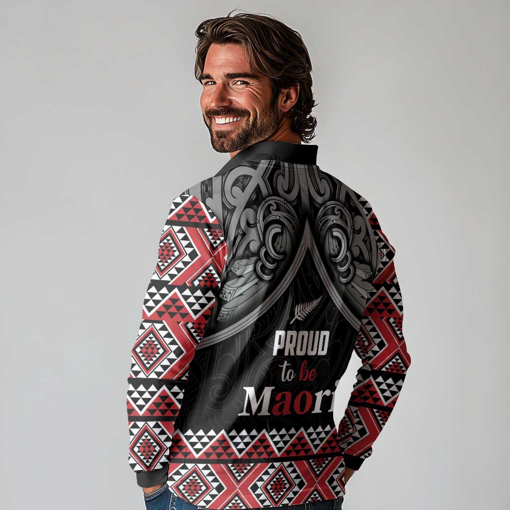 Aotearoa Toitu Te Tiriti Waitangi Long Sleeve Polo Shirt Proud To Be Maori LT01 - Polynesian Pride