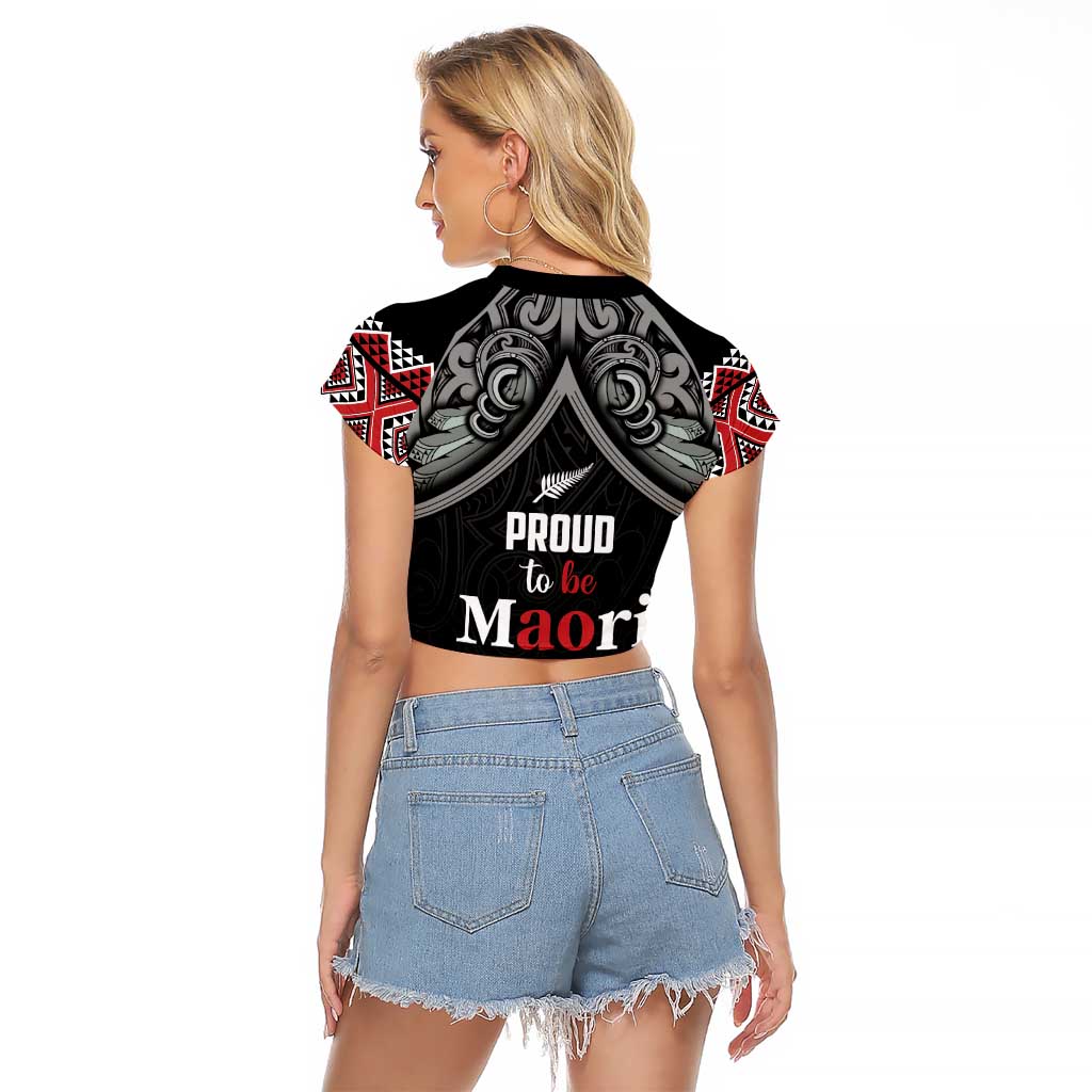Aotearoa Toitu Te Tiriti Waitangi Raglan Cropped T Shirt Proud To Be Maori