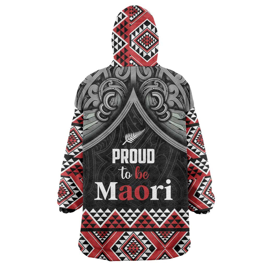 Aotearoa Toitu Te Tiriti Waitangi Wearable Blanket Hoodie Proud To Be Maori LT01 - Polynesian Pride