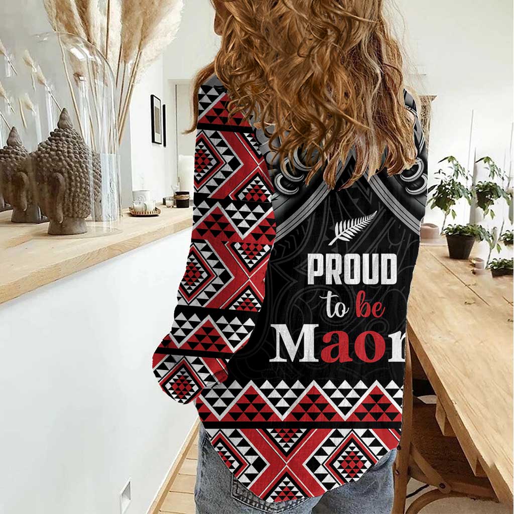 Aotearoa Toitu Te Tiriti Waitangi Women Casual Shirt Proud To Be Maori LT01 - Polynesian Pride