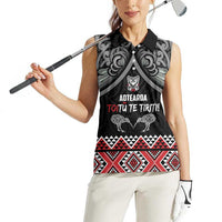 Aotearoa Toitu Te Tiriti Waitangi Women Sleeveless Polo Shirt Proud To Be Maori LT01 - Polynesian Pride