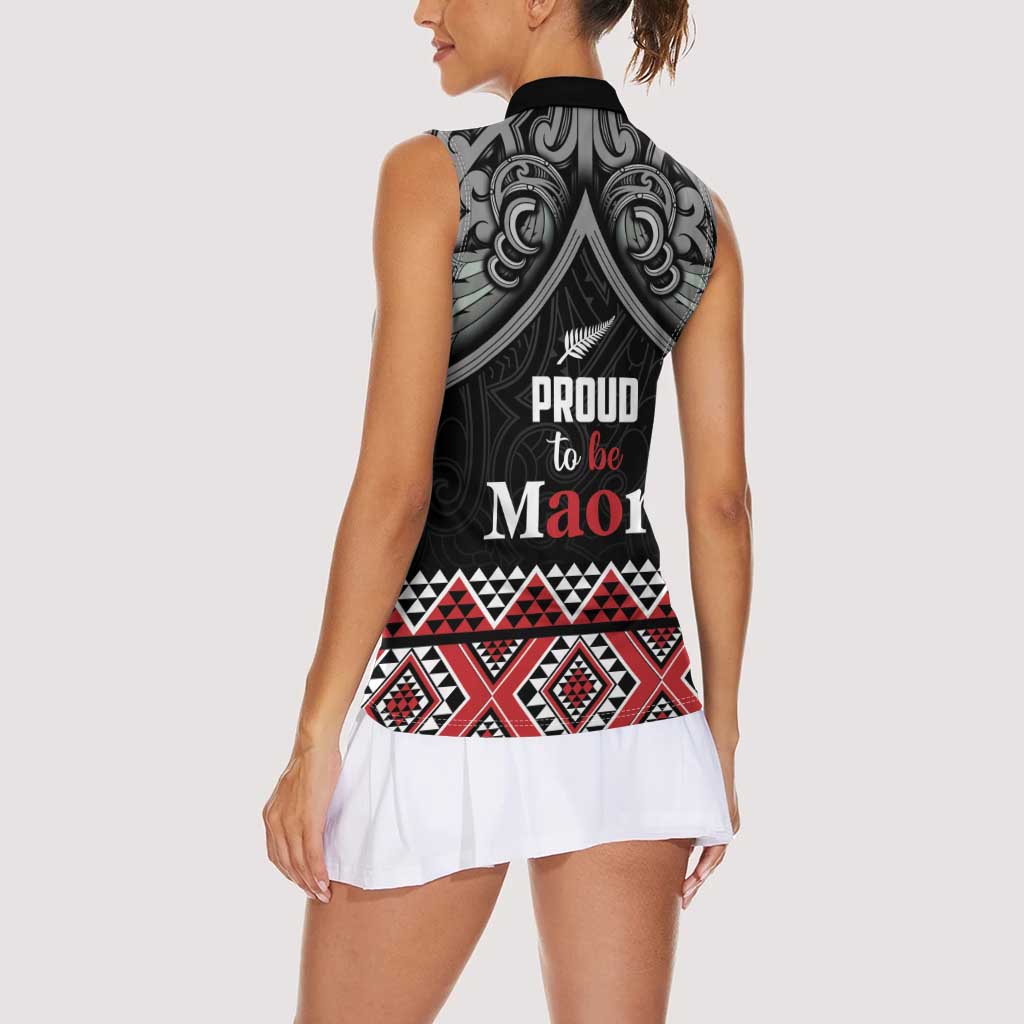 Aotearoa Toitu Te Tiriti Waitangi Women Sleeveless Polo Shirt Proud To Be Maori LT01 - Polynesian Pride