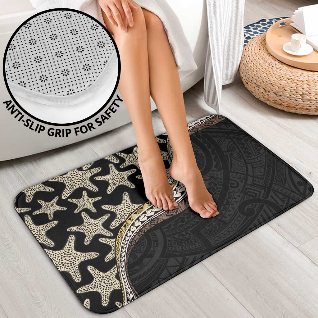 Beige Polynesian Starfish Unique Pattern Bathroom Set