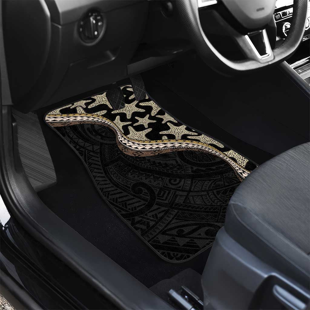 Beige Polynesian Starfish Unique Pattern Car Mats