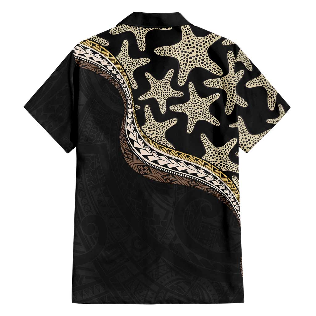 Beige Polynesian Starfish Unique Pattern Hawaiian Shirt