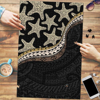 Beige Polynesian Starfish Unique Pattern Puzzle