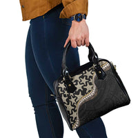 Beige Polynesian Starfish Unique Pattern Shoulder Handbag