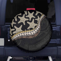 Beige Polynesian Starfish Unique Pattern Spare Tire Cover