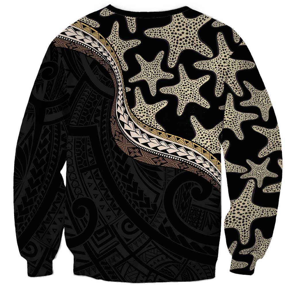 Beige Polynesian Starfish Unique Pattern Sweatshirt