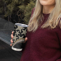 Beige Polynesian Starfish Unique Pattern Tumbler Cup