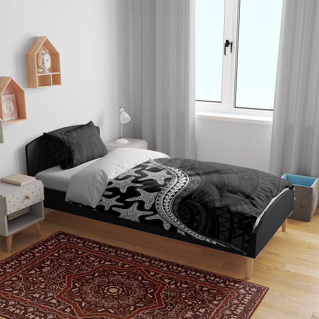 Monotone Polynesian Starfish Unique Pattern Bedding Set