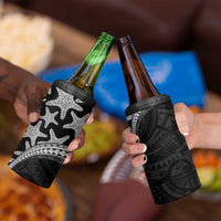 Monotone Polynesian Starfish Unique Pattern 4 in 1 Can Cooler Tumbler