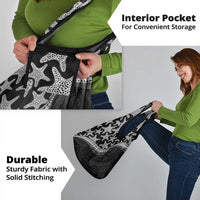 Monotone Polynesian Starfish Unique Pattern Grocery Bag