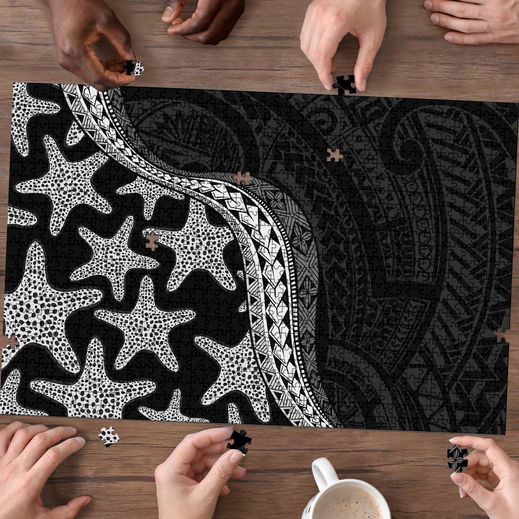 Monotone Polynesian Starfish Unique Pattern Puzzle