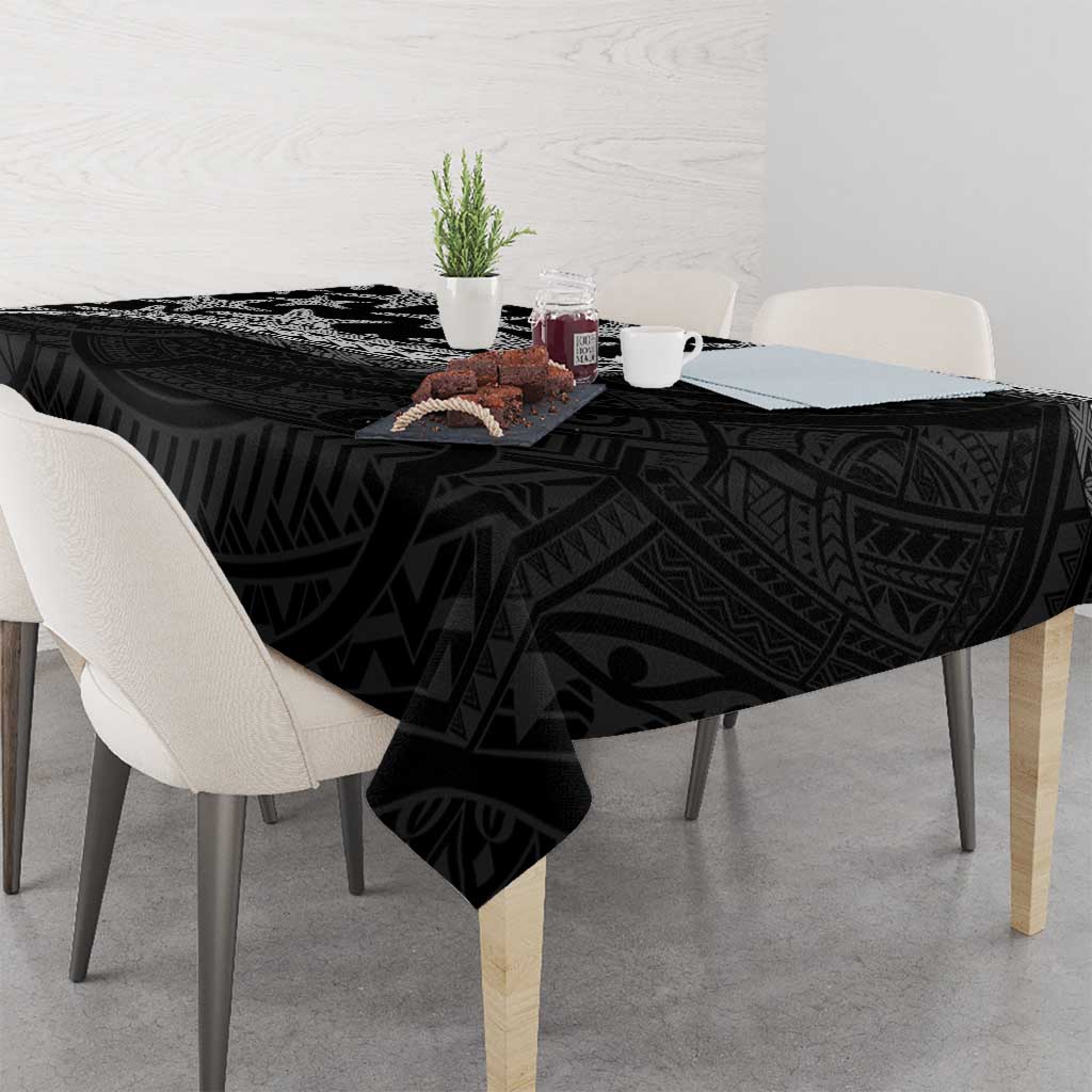 Monotone Polynesian Starfish Unique Pattern Tablecloth