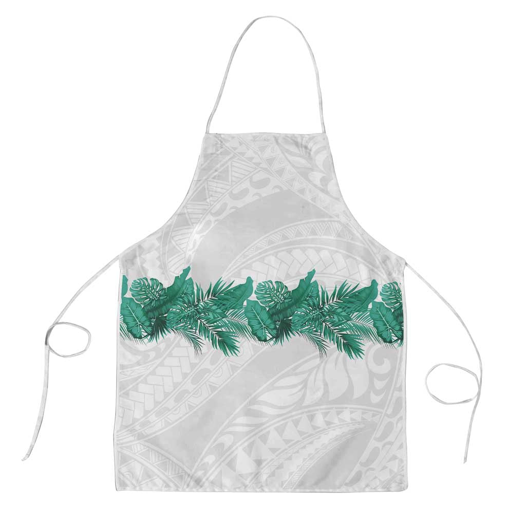 Hawaii Tropical Leaves Apron Polynesian Pattern