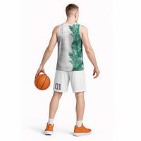 Hawaii Tropical Leaves Basketball Jersey Polynesian Pattern