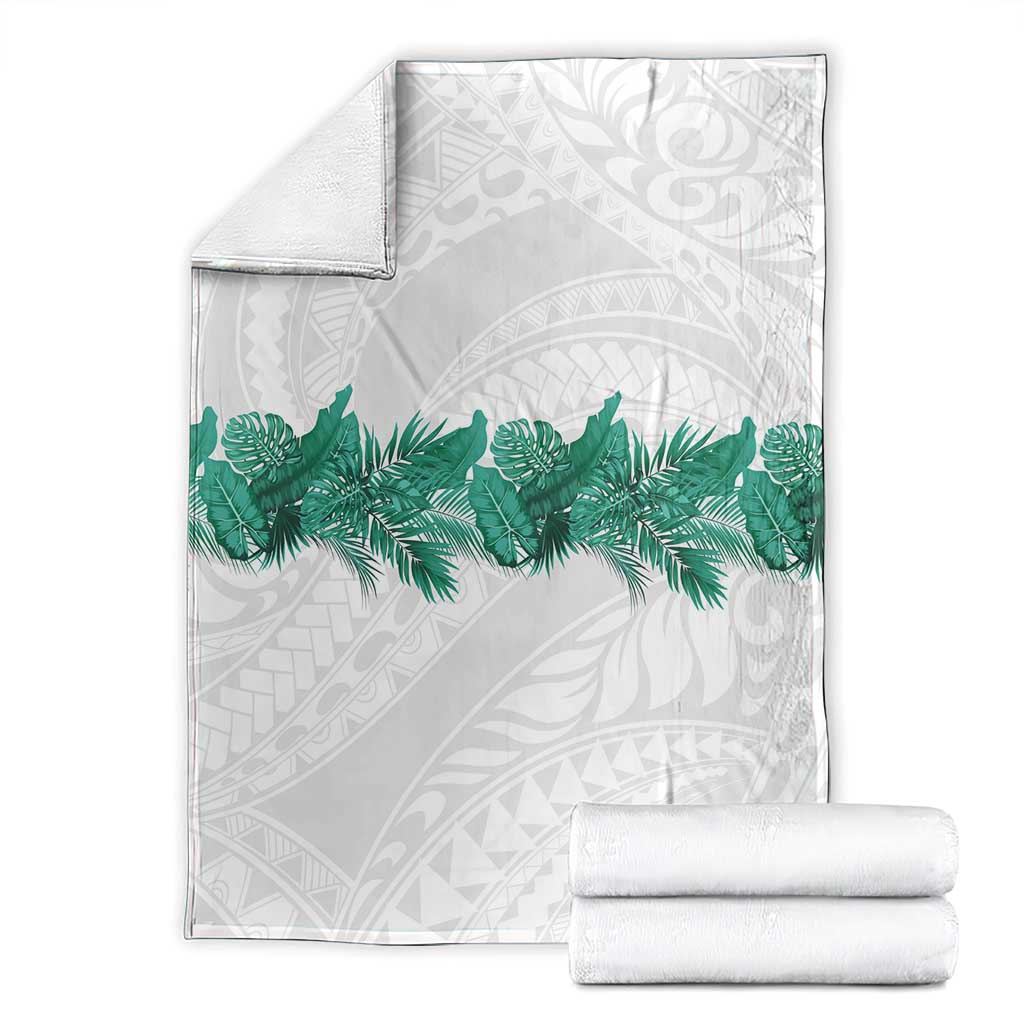 Hawaii Tropical Leaves Blanket Polynesian Pattern